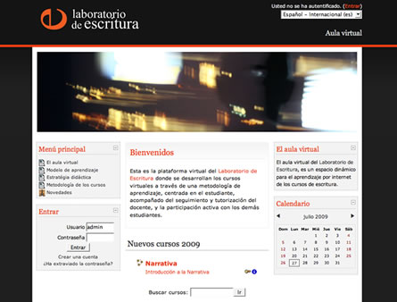Aula virtual del Laboratorio de Escritura